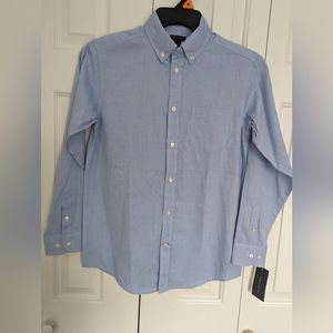 Tommy Hilfiger Blue Casual Pocket Long Sleeve Button Up Shirt Boys Size 16